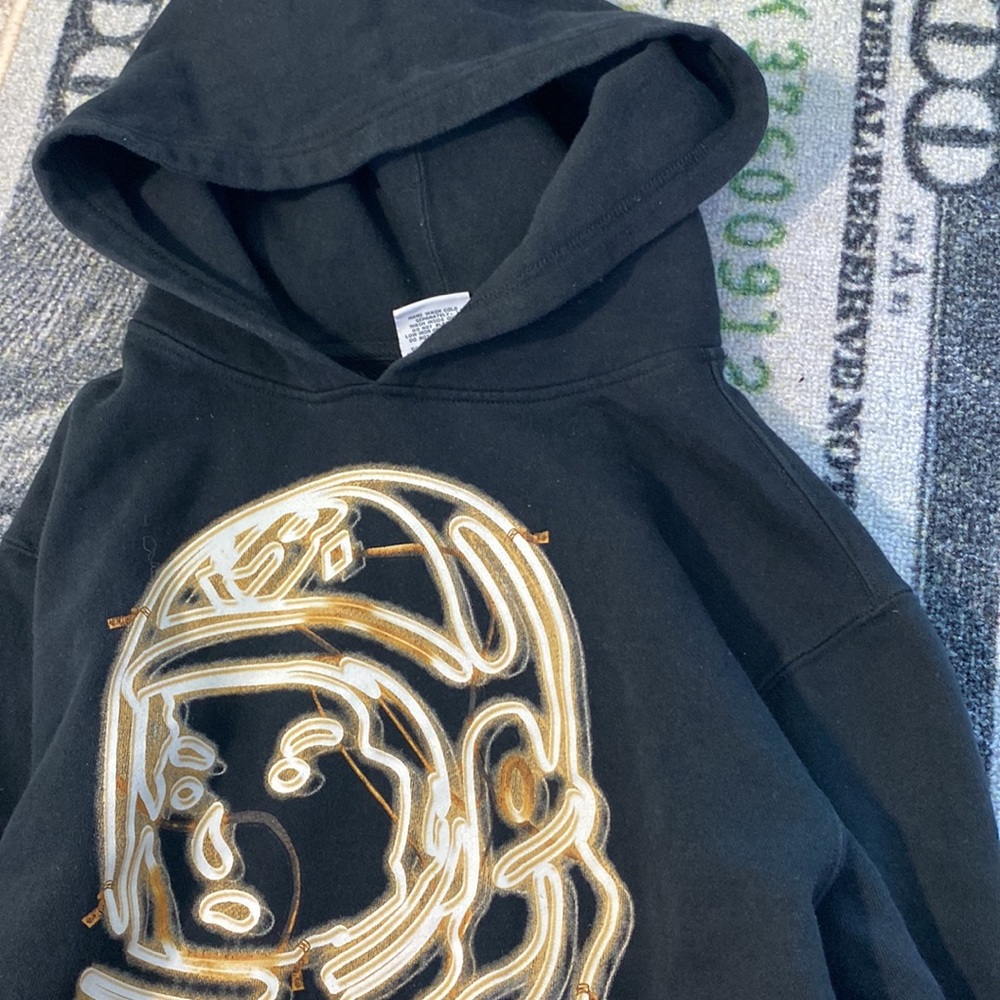 Authentic Billionaire Boys Club BBC Black/Gold Astronaut Helmet Hoodie Size L